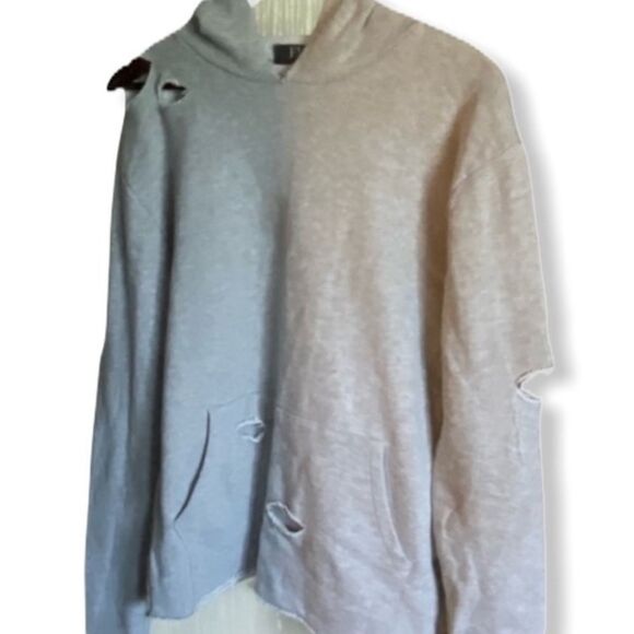 ELUX Los Angeles Destroyed Hoody Sweatshirt - Picture 1 of 10